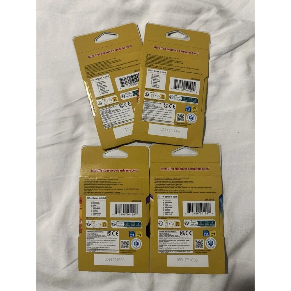 One Piece 4 Single Pack Set 12 OP-17 The Worlds Strongest Warriors (In-Hand)